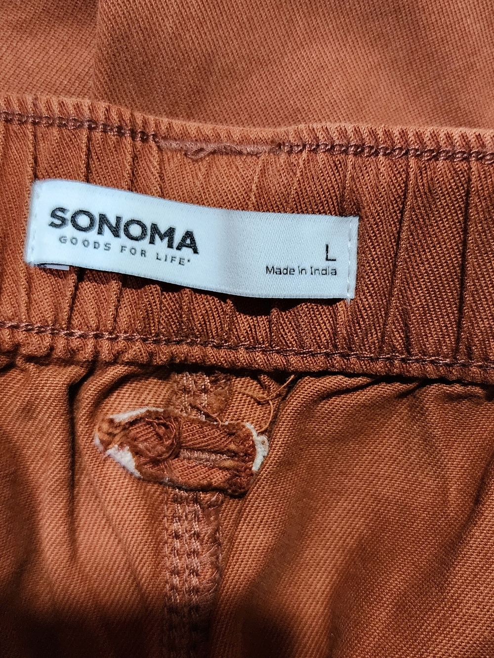 Sonoma Wide Leg Pants Rust/Brown Size L - Picture 7 of 9